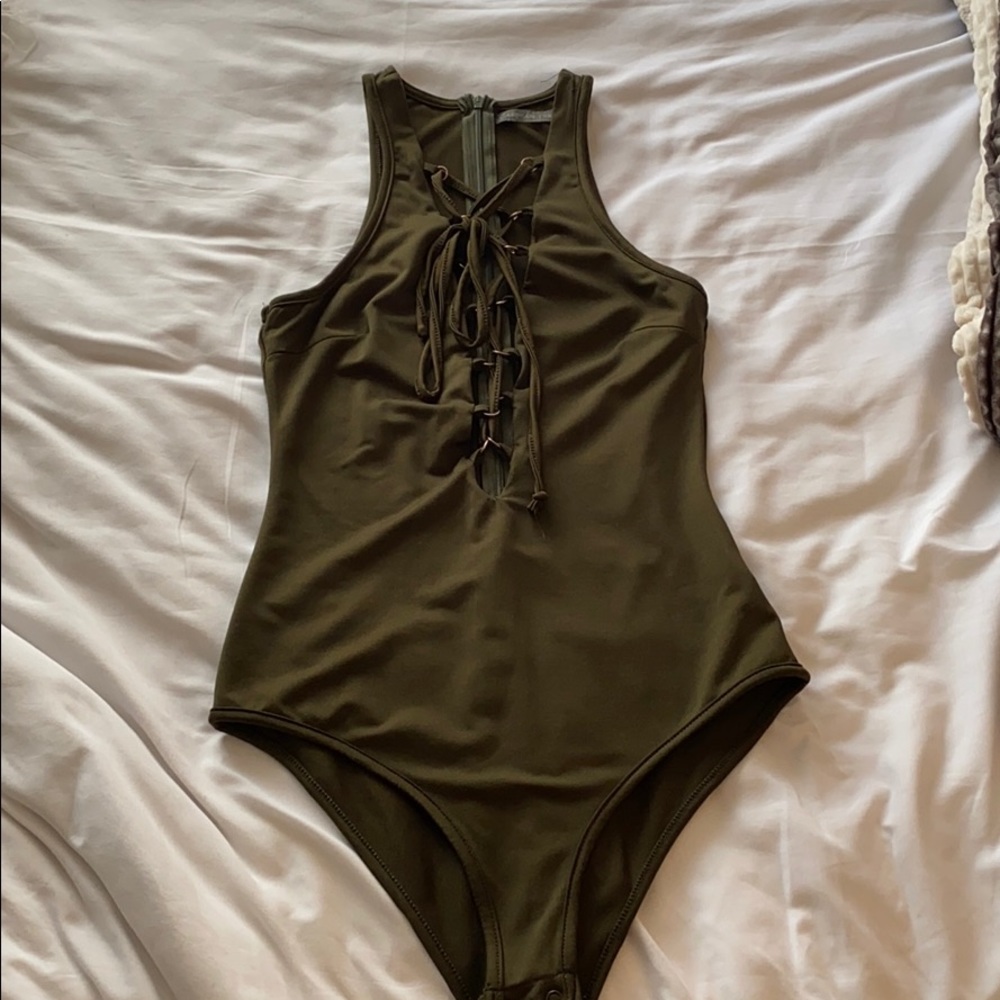 Carmar lace up bodysuit
